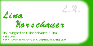 lina morschauer business card